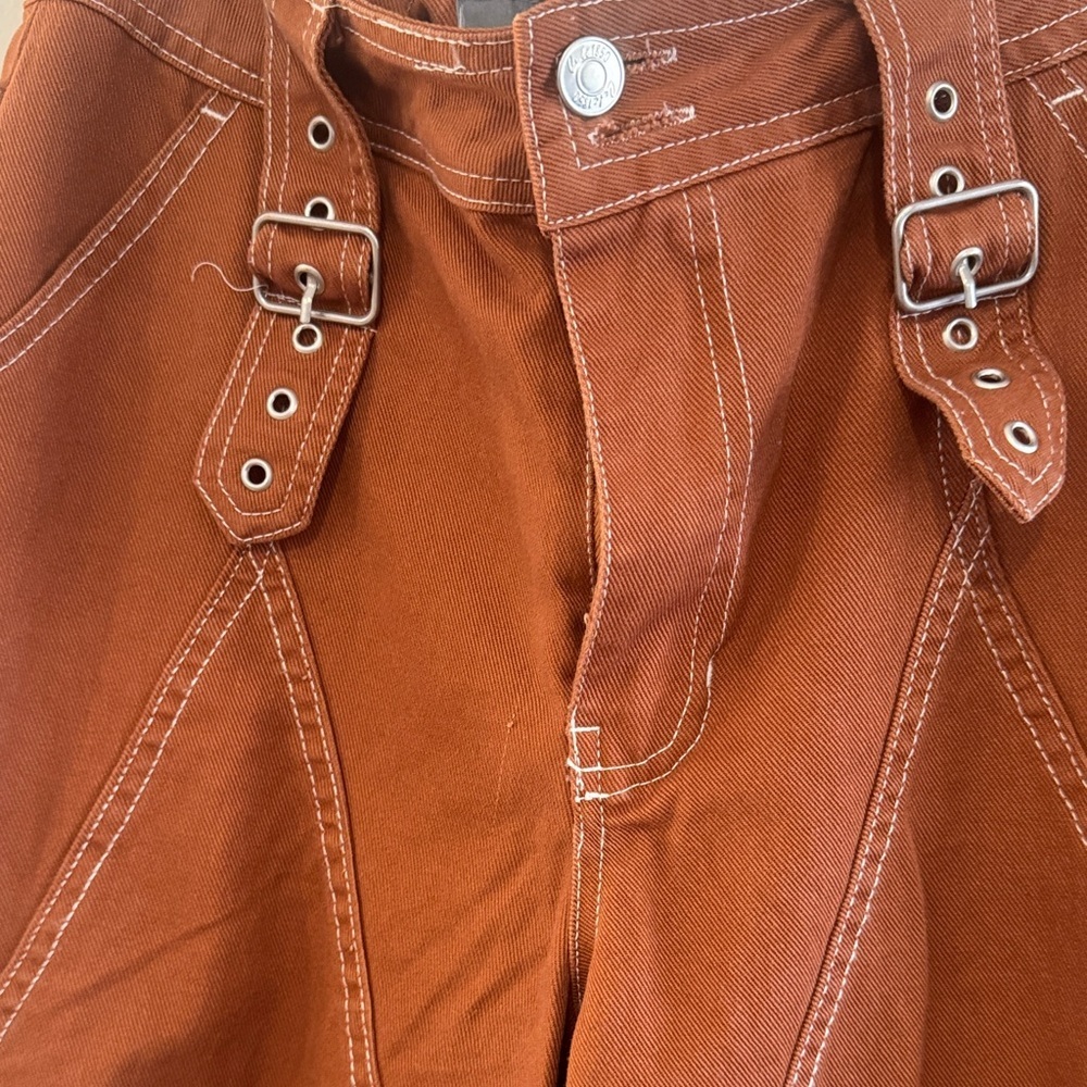 Cali 1850 Rust Wide-Leg Trousers - Picture 5 of 5